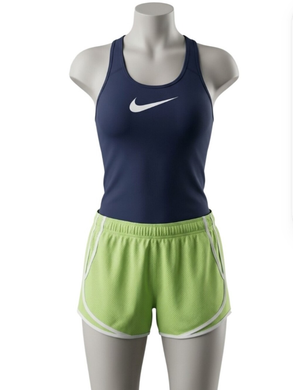 Calvin Klein Athletic Shorts Drawstring Built in Brief Wavy Stripe Running Yoga